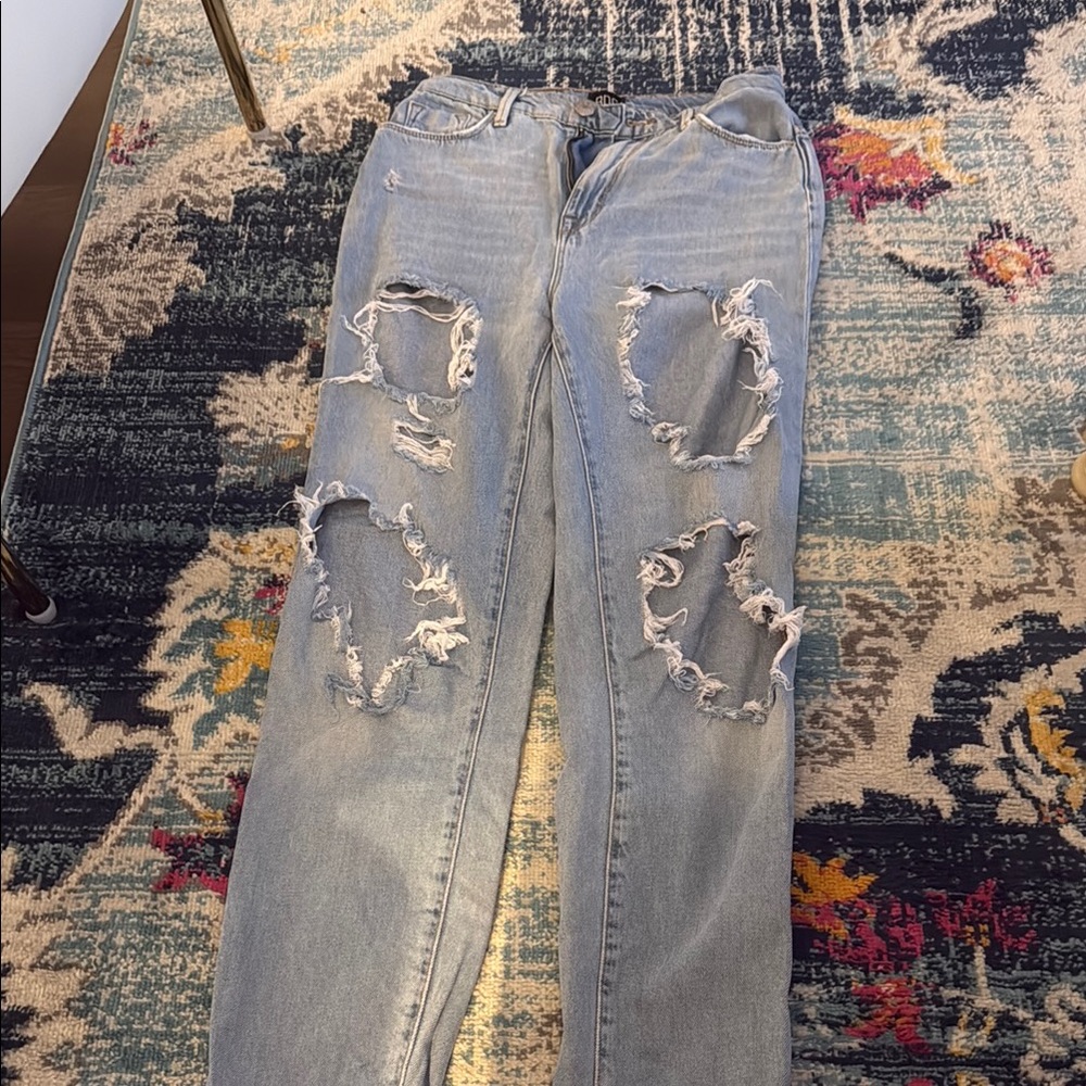 BDG Blue Boyfriend Jeans Distressed Casual